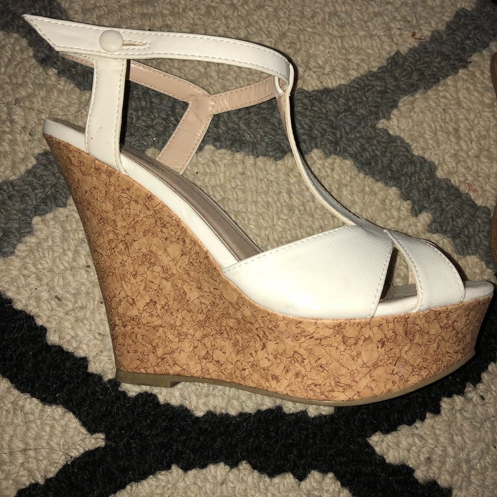 Charlotte Russe White wedges